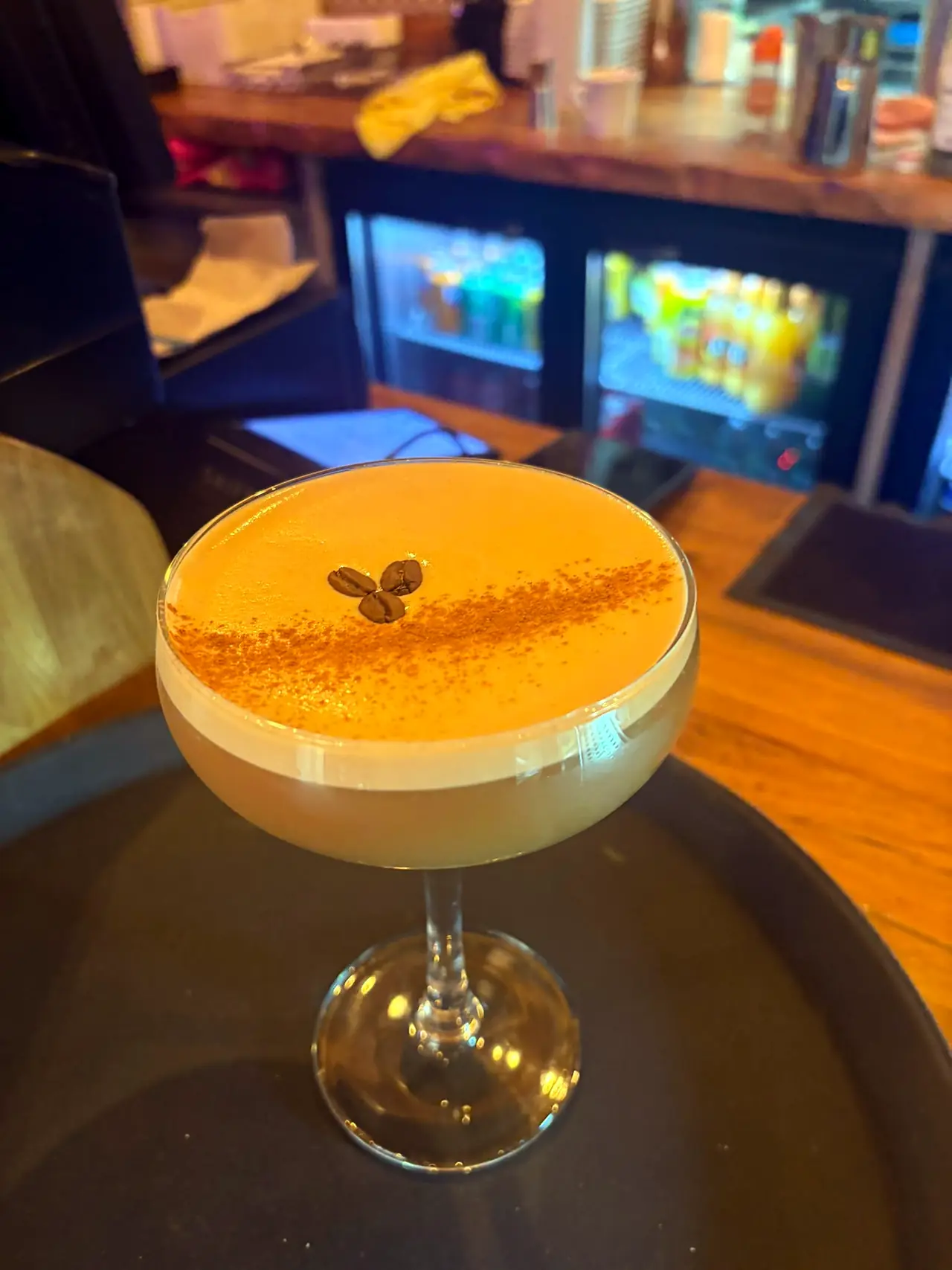Espresso martini at the bar