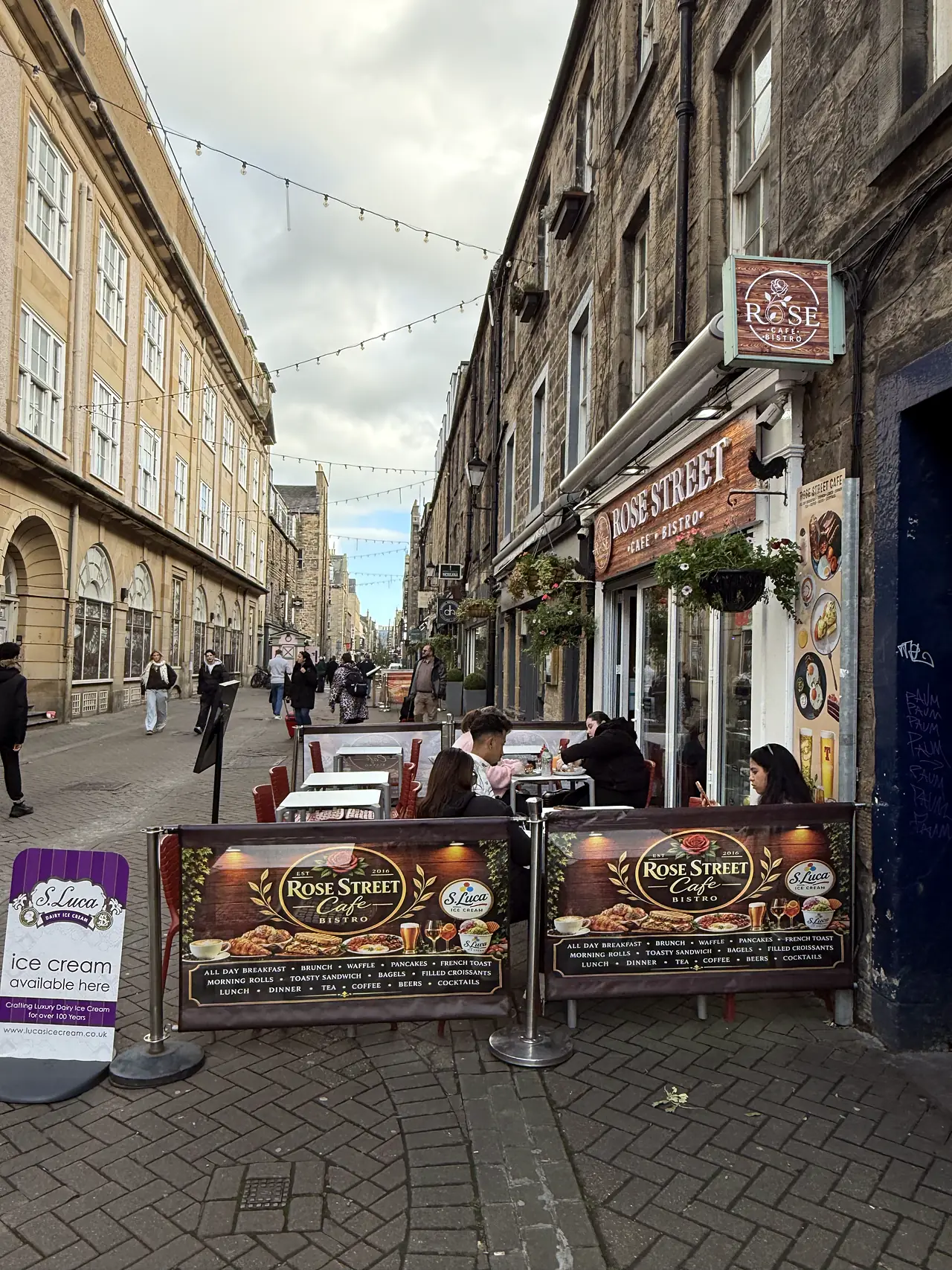 Our terrace on Rose Street