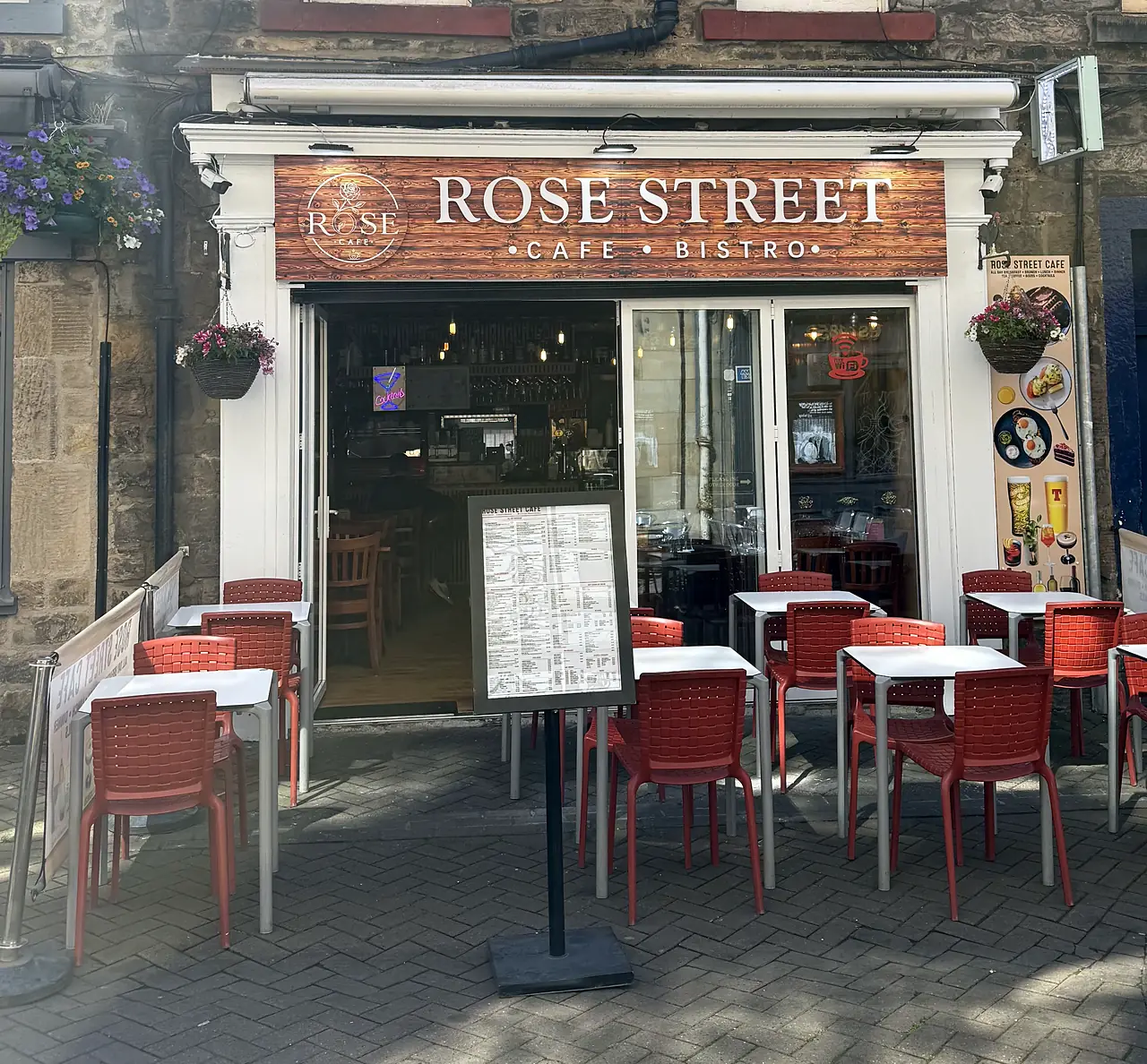 Rose Street Cafe · Bistro shopfront with outdoor tables